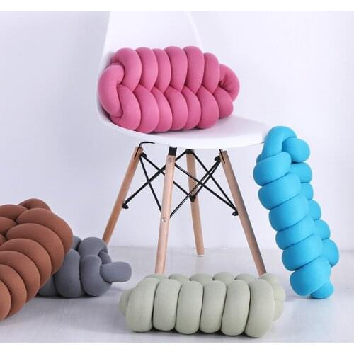Nordic Bedroom Knot Bed Pillow Ball Design Chair Back Cushion Kids Birthday Present