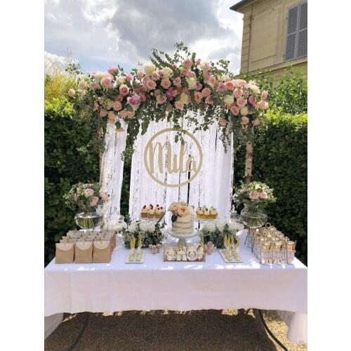 New White Lace Rag Tie Banner Romantic Holy Sacred Wedding Party Garland Bunting Engagement Baptism Dessert Table Decorations