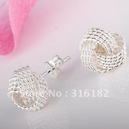 Wholesale fashion jewelry Earrings ,M925 Silver color Earrings . Nice Jewelry. Good Quality E13