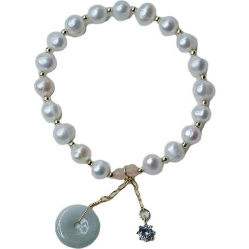 Retro style Xiaoqing new super fairy exquisite Mori beaded bracelet for woman Pearl female cold style buckle bracelet