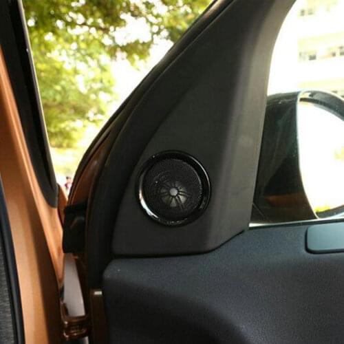 Car Door Audio Speaker Circle Trim Rings Chrome ABS Althorn Decoration Decals For Land Rover Discovery Sport 2015-2017