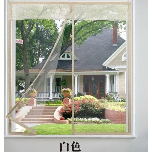 Insect Window Screen Mesh,Indoor Anti Fly Curtain Tulle Summer Embroidery Anti-Mosquito Removable Washable Screen Net