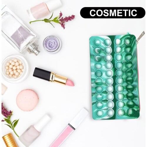 Silicone Rectangle Pencil Case Bubble Decompression Pencil Case Study Stationery Storage Bag School Supplies