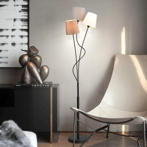 Modern Minimalist Fabric Shade Led Floor Lamp Table Lamp Living Room Home Decor Study Bedroom Sofa Bedside Lamp Light Fixture