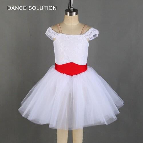 Girls White Leotard Swan Ballet Dance Tutu Dress Ballerina Tutus Dance Costume Kids Performance Costumes Romantic Tutus 21259