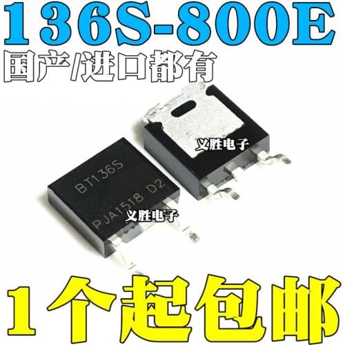10 pçs/lote BT136S-800E 800V 4A PARA-252 Em Estoque