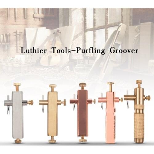 NAOMI Brass Purfling Inlay Inlaid Groove Purfling Groover Cutter Violin Making/Luthier Tools 100pcs Violin Purfling Wood Strips