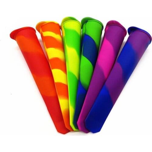 200 pcs 19.5 cm Camouflage DIY Silicone Popsicle Mold Ice Pop Molds Ice Cube Tray Ice Cream Maker Kitchen Tools Ice Stick Mould