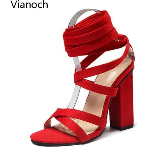 2019 New Fashion Women Sandals Sexy High Heels Summer With Strap Shoes Woman Size 40 41 42 wo19008