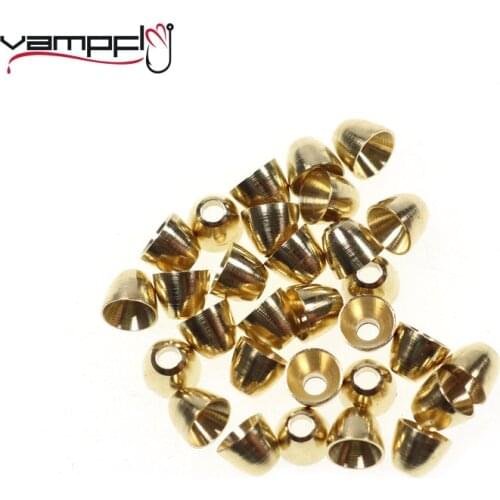 30pcs Salmon Bass Trout Lure Making Material Brass Conehead For Tube Fly Streamer Saltwater Flies Tying Material