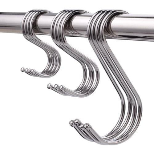 4 only fitted S-hook kitchen bedroom supermarket shelf hooks