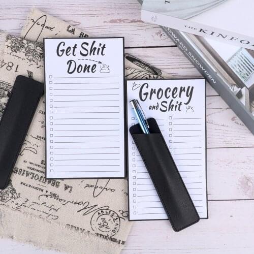 Adasea 2 Pieces Magnetic List Notepads Funny Memo Notepad Grocery List Notepad R