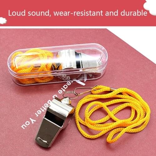 Safety Whistle w/t Yellow Lanyard Suitable for Different Heights Competitive Sport Outdoor Game Loud Crisp Whistle