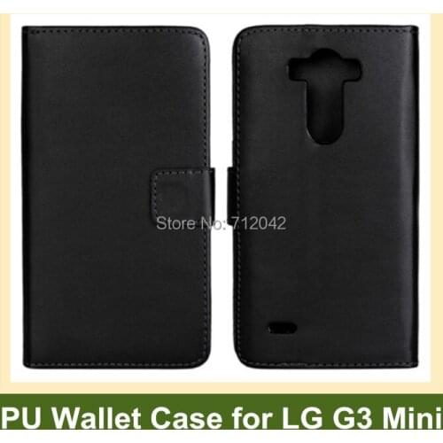 For LG G3 Beat Case PU Leather Wallet Flip Cover Phone Case for LG G3 Beat/G3 Mini with Card Slot Holder Free Shipping