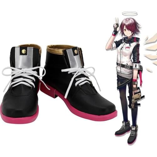 Game Arknights EXUSIAI Cosplay Boots Black Shoes Halloween Party Cosplay Costume Accessory