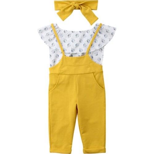 Summer Flora Toddler Baby Girl Kids Off Shoulder Tops+Long Leggings Summer Clothes Set Toddler Girl Clothes Cotton O-neck