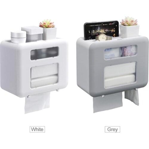 Paper Towel Dispenser Wall Mounted Tissue Box Dispenser Bathroom Coreless Toilet Tissue Dispenser Garbage Bags Dispenser Home