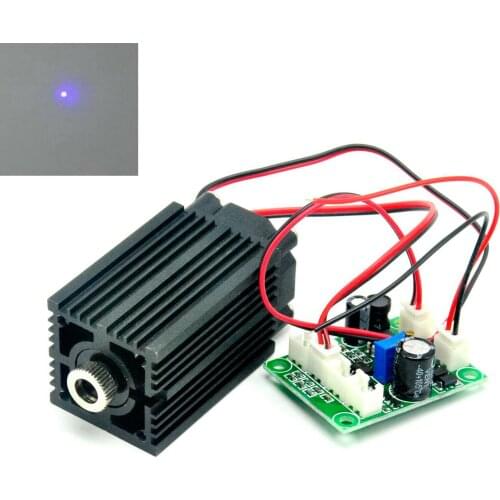 Focusable Dot 405nm 200mW 12V Violet/Blue Laser Diode Module w/TTL & Driver Fan