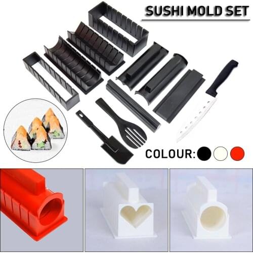 3/10pcs Sushi Maker Rice Mold Hoge Kwaliteit Japanse Rijst Bal Cake Roll Mold Multifunctionele Mould Maken Sushi Gereedschap