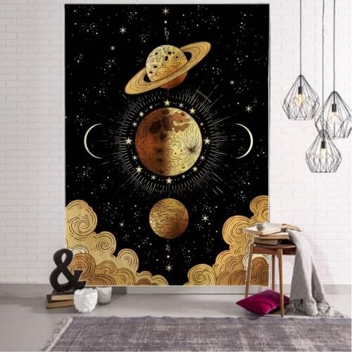 Tapestry Art Deco Blanket Curtain Hanging Home Bedroom Living Room Decoration Universe Planet Astronaut Series