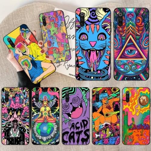 Colourful Psychedelic Trippy Art Phone Case for Xiaomi Mi Note 10 Lite Mi 9T Pro xiaomi 10 10 CC9 Pro 9SE