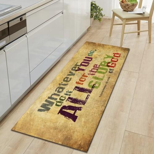 Kitchen Mat for Floor Anti-Slip Fashion Hallway Balcony Area Rugs Living Room Entrance Doormat Bedside Tapis Tapete Carpet