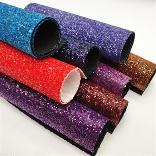 A4 sheet 20*33cm chunky glitter shiny leather sheet vinyl 1099