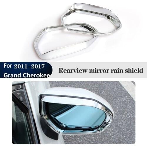 Car Styling Mouldings for Jeep Grand Cherokee 2011-2017 Car Rearview Mirror Side Rain Shade Shield Car Accessories