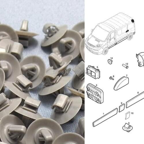 Set of 500 Pcs Rear Bumper & Moulding Plastic Clip Replacement For RENAULT MASTER KANGOO