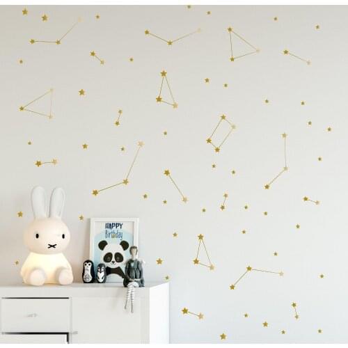 Constellation Wall Decal Kids Bedroom Removable Decoration Outer Space Nursery Sticekrs Zodiac Astronomy Art Mural Decor ZB162