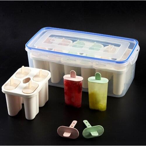 2021 New Ice Cream Mold Home Popsicle Ice Popsicle Ice Box with Lid Sealing Homemade Frozen