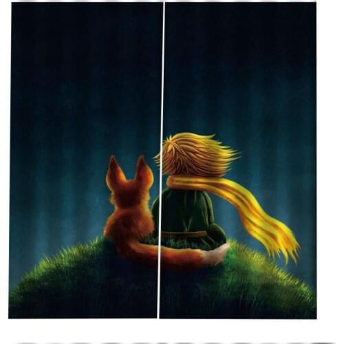 Custom 3D Curtains Printing Photo Childrens Window Curtain Cartoon cat boys Decor Blackout Blinds Drapes