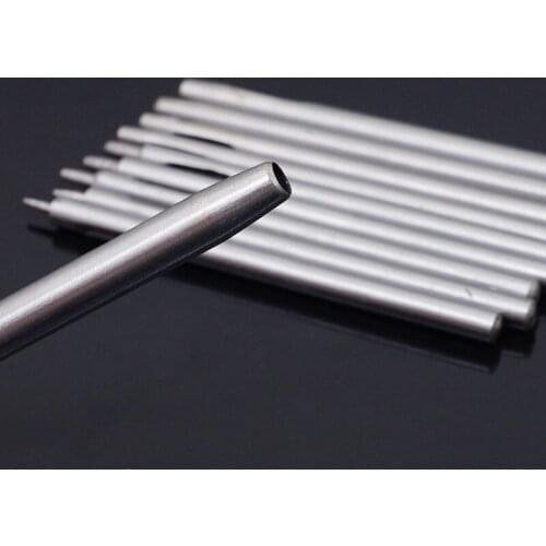 Round Hollow Hole Punching Knife Leather Craft Making Tool DIY Tool Puncher Belt Watch Punching Tool Set 0.5-5mm10pcs