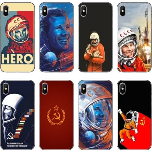 Silicone Phone Case Yuri Gagarin Y Laika For Samsung Galaxy A71 A70 A60 A51 A50 A41 A40 A31 A30 A20E A21S A12 A10 A7 A5 A3