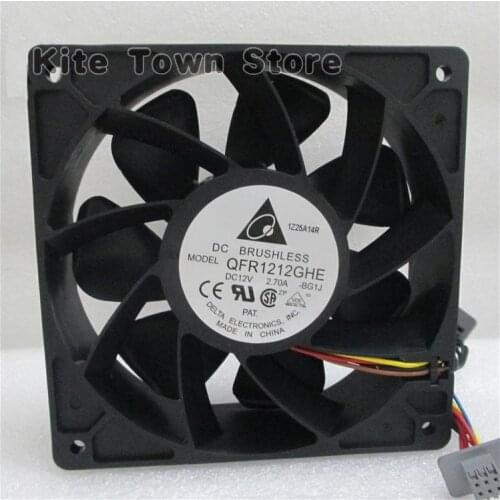 Brand New Delta QFR1212GHE QFR1212GHE-PWM 4Pin 12V 2.7A 12038 74Y5220 120*120*38mm for Bitcoin Miner