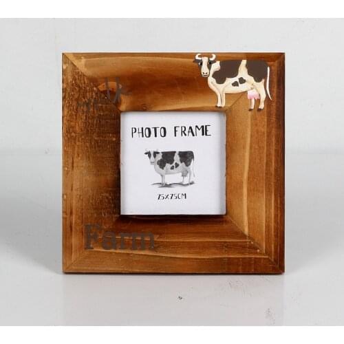 Handmade old wooden photo frame Message rack Wood original wooden frame Photo Frame zakka