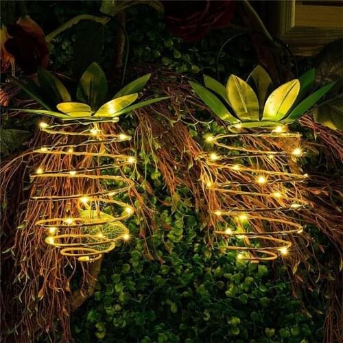 Solar Powered LED Lights Garden Yard Home Pineapple Lawn Lamp Ornament Outdoor Decor Sculpture Garden Statues Christmas Decor