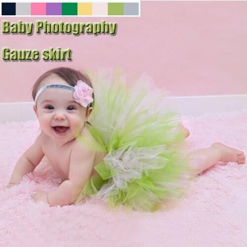 Skirt And Headwear Neonatal Baby Girl Photography Props Pettiskirt Costume Outfit Princess Tutu Skirt Newborn Birthday Gift