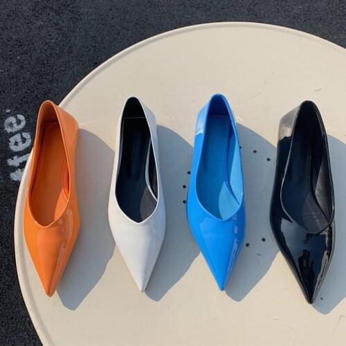 2021 Women Flats Fashion Shallow Loafers Sandals Shoes Woman Pointed Toe Slip On Mules Career Oxford Ballet Shoes Female Flats