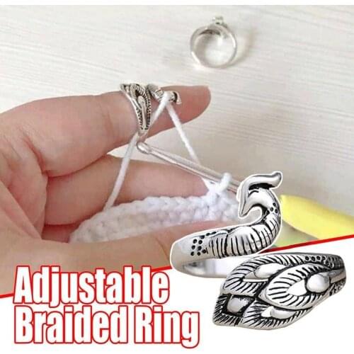 1pc Loop Knitting Tool Yarn Spring Guides Braided Knuckle Assistant Jacquard Needle Thimble Finger Sleeve Diy Sewing Accessories