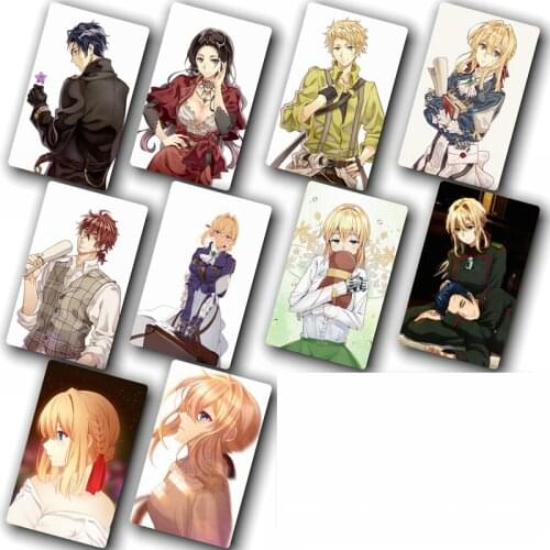 100 pcs Anime Card Stickers Violet Evergarden DIY Decoration Bus ID Card Sticker Kids Classic Toys Collection gift