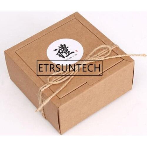 100pcs DIY Kraft Paper Box Gift Box For Wedding Favors Birthday Party Candy Cookies Christmas Party Gift Ideas Box