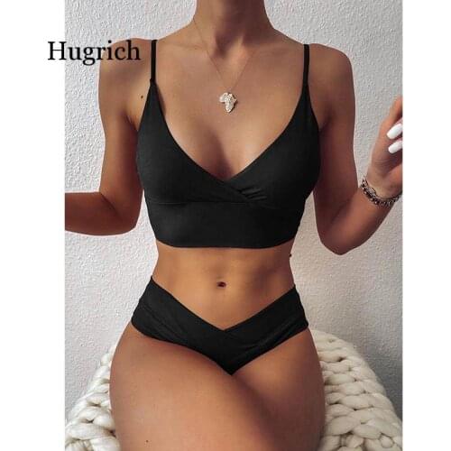 2021 Sexy Solid Swimsuit Women Bikini Push Up Swimwear Vest Bikini Set Brazilian Bathing Suit Two Piece Swim Suit Female