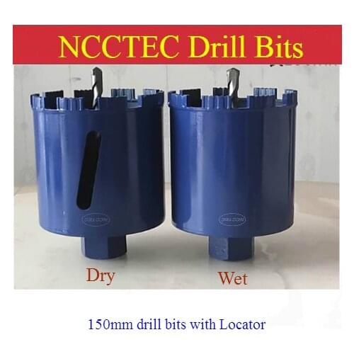 4''- 8'' * 6'' Positioning center short crown DRY / WET diamond drill bits with Locator Wire box hole opener | 102-200mm * 150mm