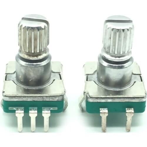 5pcs EC11 Encoder Switch With Push Button Switch 30 Position Rotary Encoder Code Switch 5pin Plug-in Type 12.5mm Half Shaft