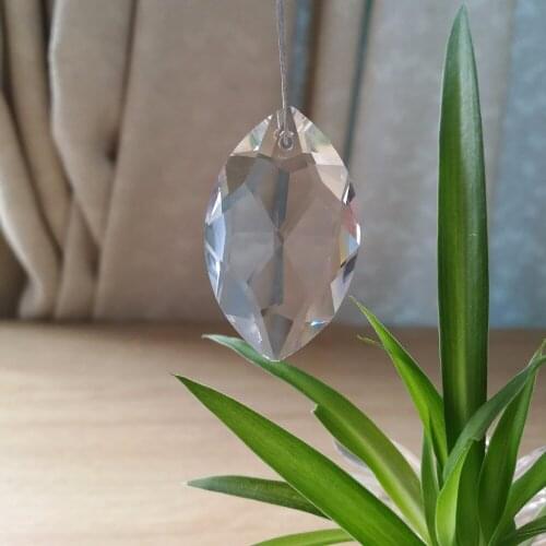 50pcs 38mm Trasparent Crystal Glass Lamp Chandelier Prism X'mas Wedding Pendant Crystal Chandelier Parts