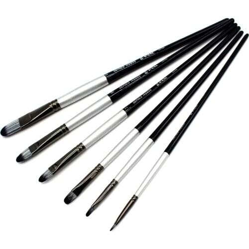 6 PCS Filbert Nylon Hair Oil Painting Acrylic Brush Painting Artist Set For The School Of Professional Drawing Watercolor brush