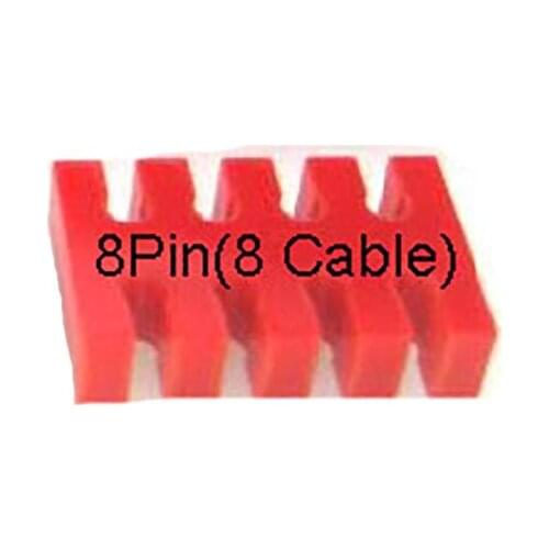 8pin groove red Acrylic Cable Combs for 18AWG or 16AWG Cables -8 Cable