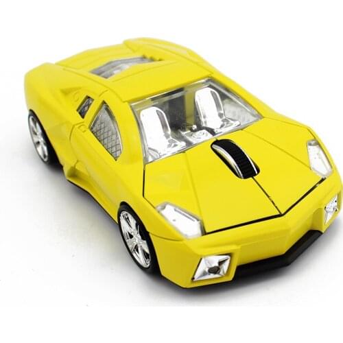 Sport Car Shaped Wireless Mouse USB Optical Computer Mause 1600DPI Mini 3D Gaming Mice With Mouse Pad For PC Laptop Gift