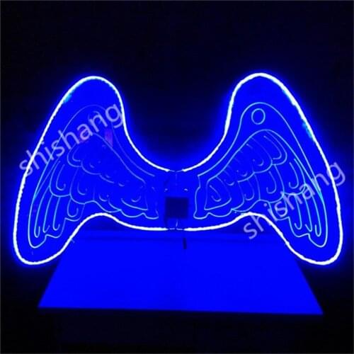 CY06 Colorful Christmas butterfly ballroom dance wings belly event dress LED luminous glowing dj festivals costumes bar supplies